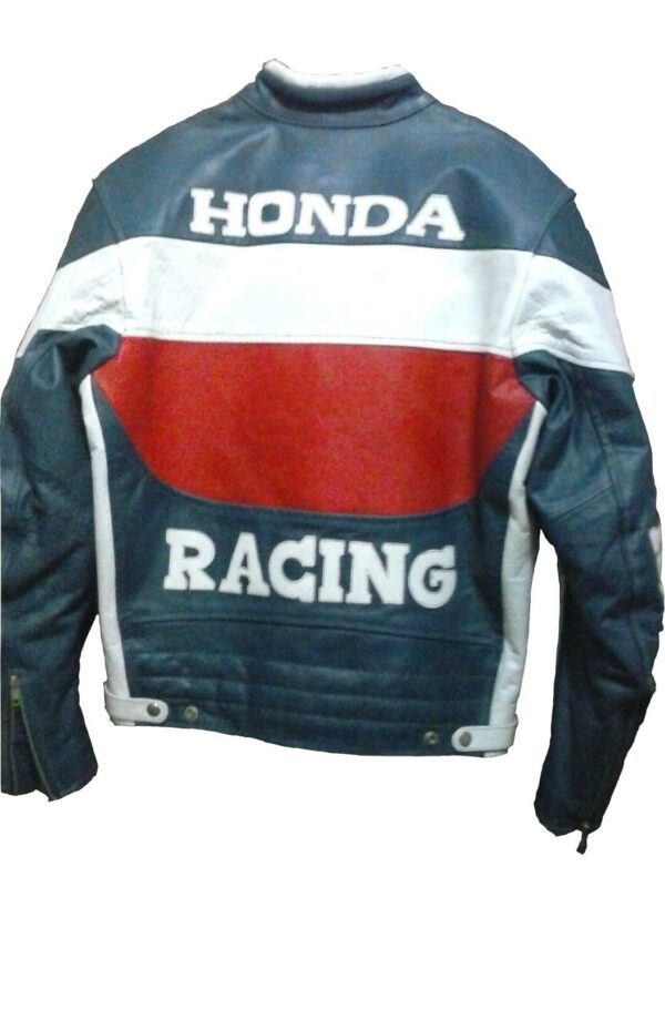 Honda Red And White Motorcycle Racing Jackets - Image 2