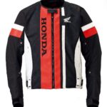 Honda Red Black and White Racing Motorcycle Jacket