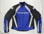 Honda Red & Blue Motorcycle Leather Safety Pads Jacket