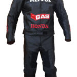 HONDA REPSOL Black Motorcycle Leather Suit