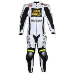 HONDA Black And White Repsol Motorcycle Leather Suit