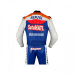 Honda Repsol One Heart Orange And Blue Motorcycle Leather Suit - Image 2