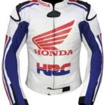 Honda White And Blue Motorcycle Racing Jacket