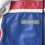 Honda White Red And Blue Motorcycle Jacket - Image 3