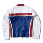 Honda White Red And Blue Motorcycle Jacket - Image 2