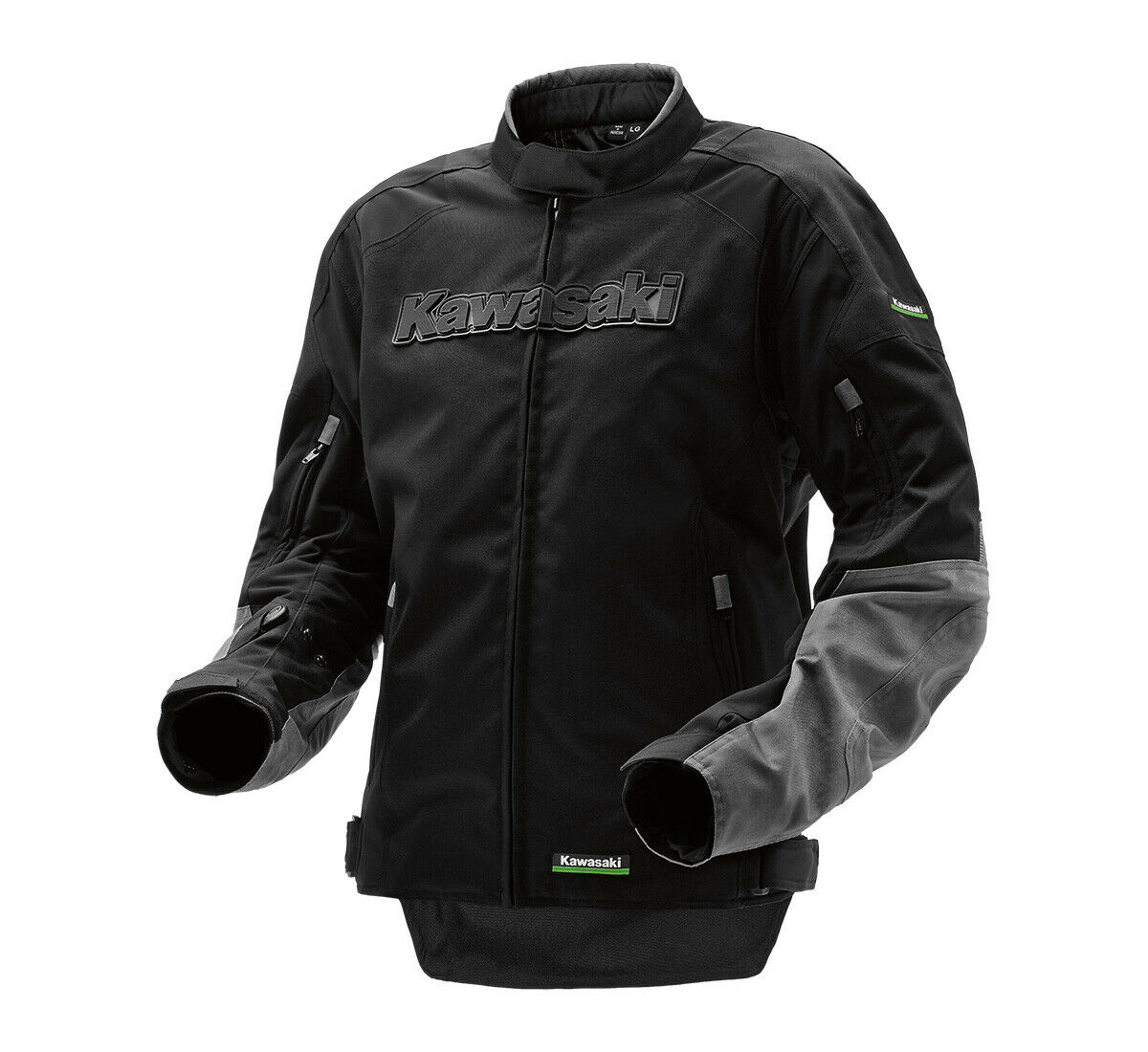 kawasaki-black-motorcycle-riding-jacket.jpg Kawasaki Black Motorcycle Riding Jacket - Image 1