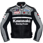 Kawasaki Gray Motorcycle safety Pads Jacket Jacket