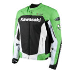 Kawasaki Green And White Motorcycle Jacket