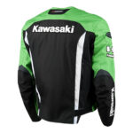 Kawasaki Green And White Motorcycle Jacket - Image 2
