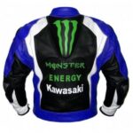 Kawasaki Monster Racing Motorcycle Leather Jacket - Image 2
