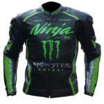 Kawasaki Ninja H2 Black And Green Motorcycle Jacket