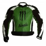 Kawasaki Ninja Motorcycle Green Racing Leather Jacket