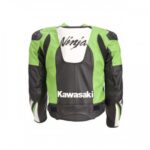 Kawasaki Ninja Motorcycle Racing Biker Leather Jacket - Image 2
