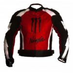 Kawasaki Ninja Motorcycle Red Racing Leather Jacket