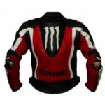 Kawasaki Ninja Motorcycle Red Racing Leather Jacket - Image 2