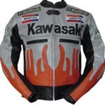 Kawasaki Racing Motorbike Leather Jacket