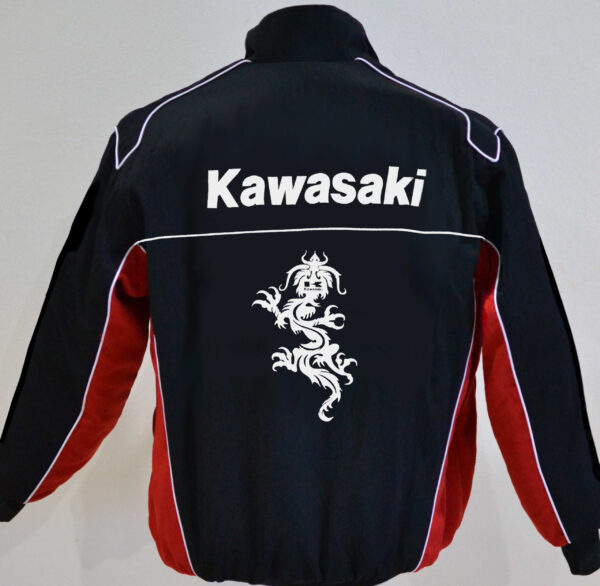 Kawasaki Red And Black Wind Breaker Jacket - Image 2