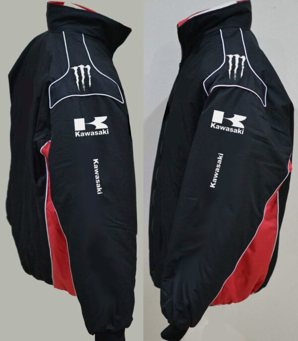 Kawasaki Red And Black Wind Breaker Jacket - Image 3