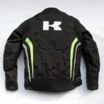 Kawasaki Textile Black And Green Motorcycle Jacket - Image 2