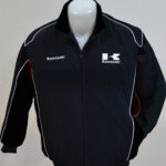 Kawasaki White And Black Color Wind Breaker Jacket