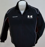 Kawasaki White And Black Color Wind Breaker Jacket
