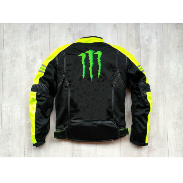 Kawasaki Yellow Monster Energy Racing Safety Riding Jacket - Image 2