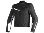 Leather Black And White Motorcycle Jacket