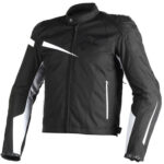 Leather Black And White Motorcycle Jacket