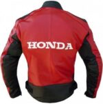 Honda Rocket Red Street Biker Leather Jacket for Men - Image 2