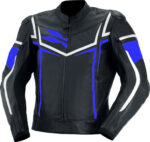 Men Black Blue And White Racing Safety Pads jacket