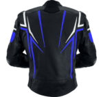 Men Black Blue And White Racing Safety Pads jacket - Image 2