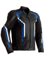 Motorcycle black And blue Leather jacket