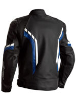 Motorcycle black And blue Leather jacket - Image 2