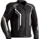 Motorcycle black And Grey Leather jacket
