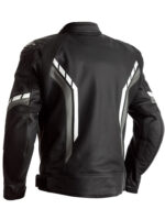 Motorcycle black And Grey Leather jacket - Image 2