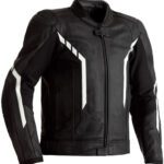Motorcycle black And White Leather jacket