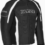 Motorcycle Black And White padded Motorcycle Jacket