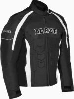 Motorcycle Black And White padded Motorcycle Jacket