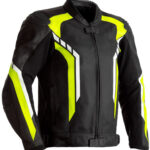 Motorcycle black And Yellow Leather jacket