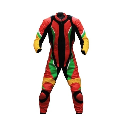 motorcycle-multi-colors-leather-one-piece-racing-suit.jpg Motorcycle Multi colors Leather One Piece Racing Suit - Image 1