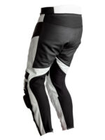 Motorcycle Rider Black And White Leather Pant - Image 2