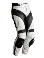 Motorcycle Rider Black And White Leather Pant