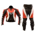Motorcycle Sports Black & Red Biker Leather Suit