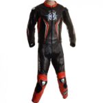 Mv Agusta Race Black And Red Motorcycle Leather Suit