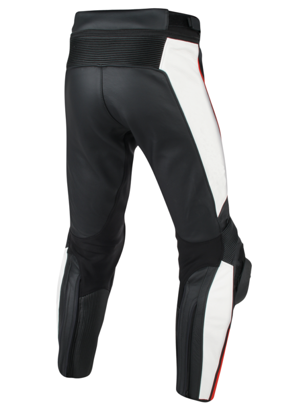 New Custom Black White And Red Motorcycle Pant - Image 2