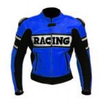 New Mens Custom Blue Racing Motorcycle Style