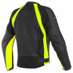 Nexus Motorcycle Leather Jacket Black,Fluo Yellow - Image 2