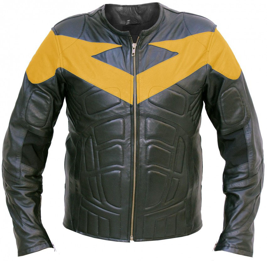 nightwing-motorcycle-leather-jacket-costume.jpg Nightwing Motorcycle Leather Jacket Costume - Image 1