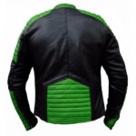 Ninja Black and Green Motorcycle racing Leather Jacket - Image 2