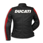 Red and white motorcycle jacket with armor protection - Image 2
